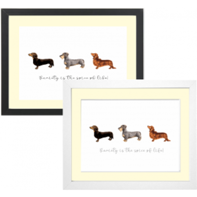 Dachshund Framed Print Sausage dog picture gift idea