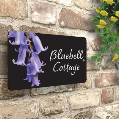 Acrylic Bluebells House Sign 