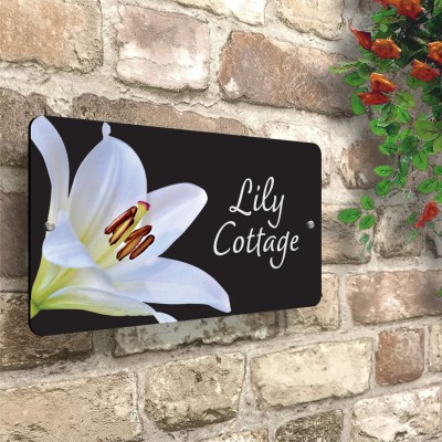 Acrylic Lily House Sign