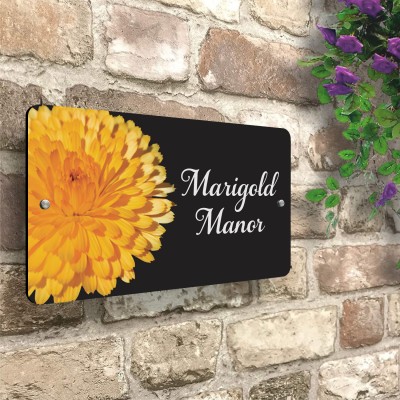 Acrylic Marigold House Sign