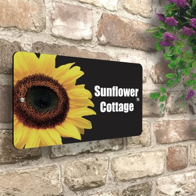 Acrylic Sunflower House Sign
