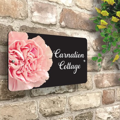 Acrylic Carnation House Sign