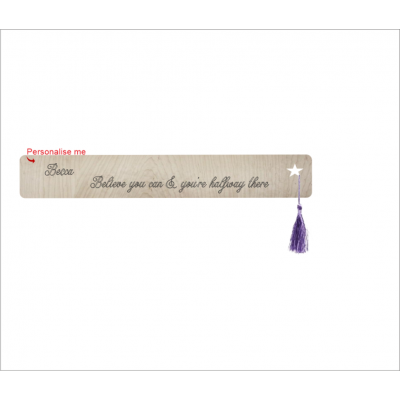 Bookmark Believe you can... with tassel