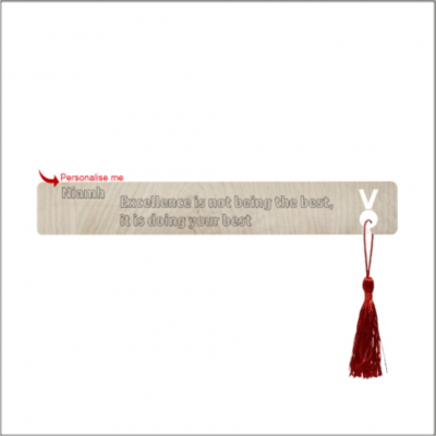 Bookmark Excellence is not being the best... with tassel