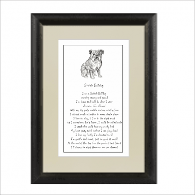 British Bulldog Framed Print Doggerel