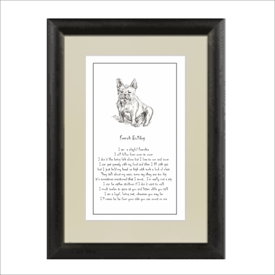 French Bulldog Framed print Doggerel 