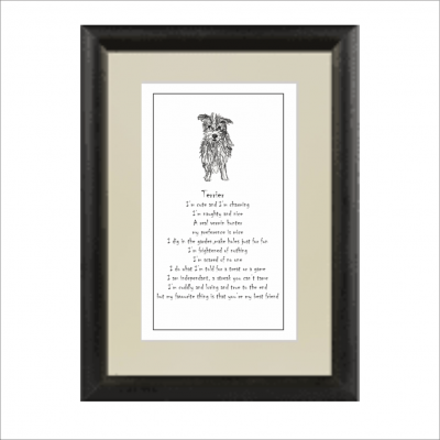 Terrier Dog framed print Doggerel