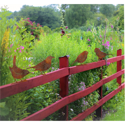 Birds Fence Toppers Natural set