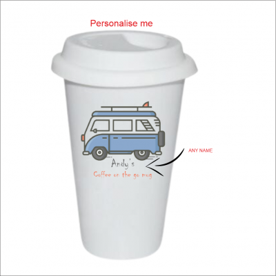 Coffee on the go! Ceramic Travel Mug