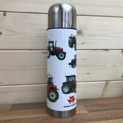 Tractor printed flask