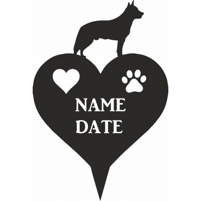Australian Cattledog Heart Memorial Plaque