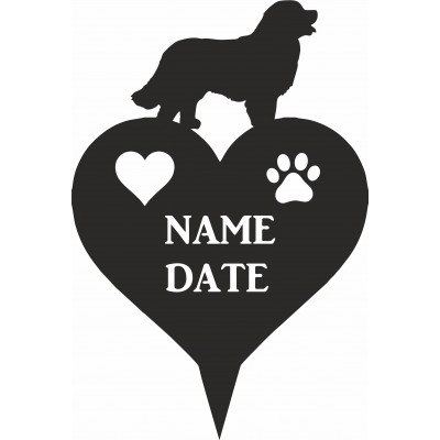Bernese Mountain dog Heart Memorial Plaque