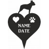 Boston Terrier Heart Memorial Plaque