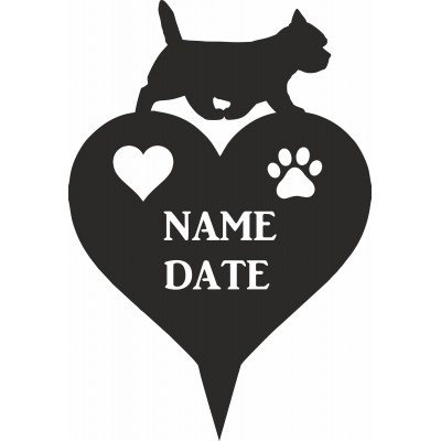 Cairn Terrier Heart Memorial Plaque