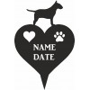 Bull Terrier Heart Memorial Plaque