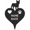French Bulldog Heart Memorial Plaque