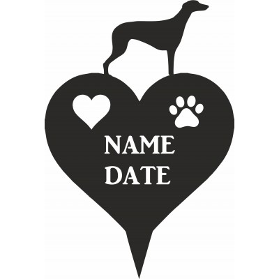 Greyhound Heart Memorial Plaque