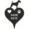 Irish Terrier Heart Memorial Plaque
