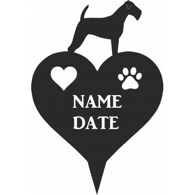 Irish Terrier Heart Memorial Plaque