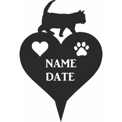 Kitten Heart Memorial Plaque