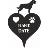 Rottweiler Heart Memorial Plaque