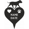 Staffordshire Bull Terrier Heart Memorial Plaque