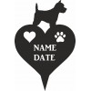 West Highland White Terrier Heart Memorial Plaque