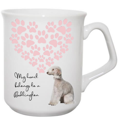 Bedlington Terrier Mug My heart belongs