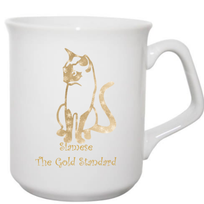 Cat Mug Siamese gold
