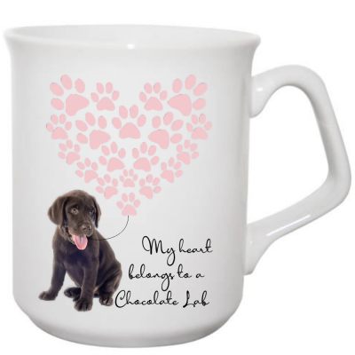 Labrador Mug My heart belongs Choc