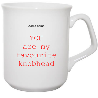 Rude Printed Mug knobhead