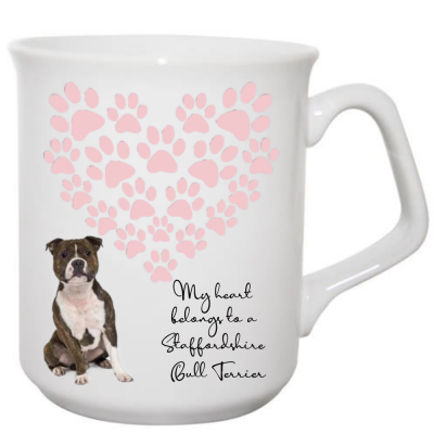 Staffordshire Bull Terrier Mug My heart belongs