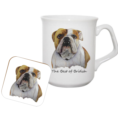 Bulldog Mug and Coaster Set Best of British