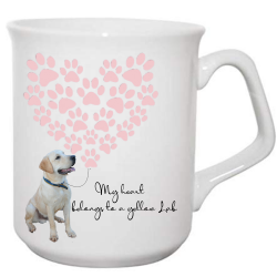 Labrador Mug My heart belongs Y