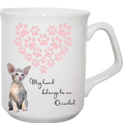 Oriental Cat Mug My heart