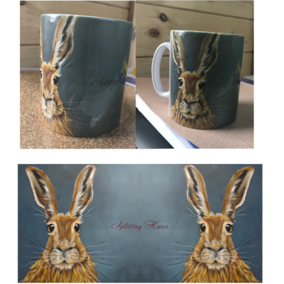 Hare Mug and Coaster Set Splitting Hares