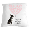 Boston Terrier My Heart belongs to cushion