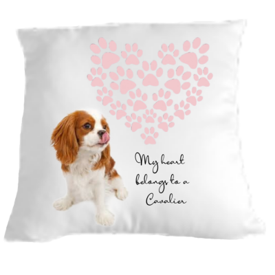 Cavalier King Charles My Heart belongs to cushion
