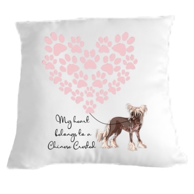 Chinese Crested My Heart belongs to Cushion