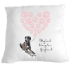 Greyhound My Heart Belongs to cushion
