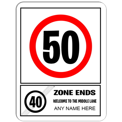 Birthday Sign 50