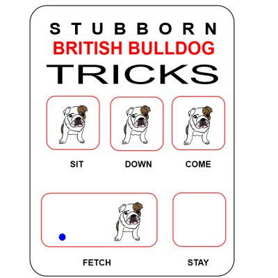 British Bulldog Novelty Sign...Tricks