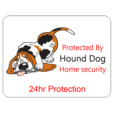 Basset Hound Novelty Security Sign