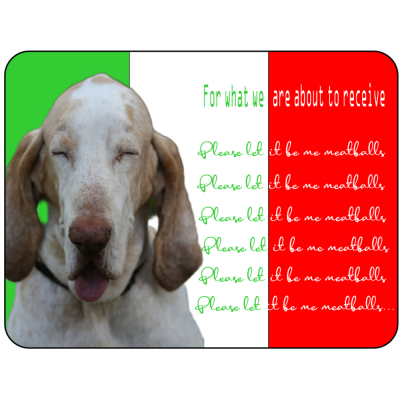 Bracco Italiano Novelty Sign...saying Grace