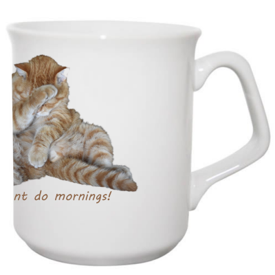 Cat Mug I don't do mornings