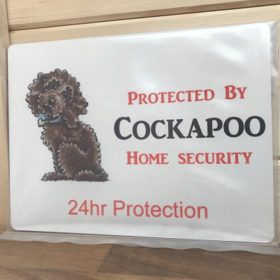 Cockapoo Novelty Security Sign