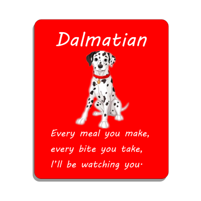 Dalmatian Novelty Sign, Every meal you make