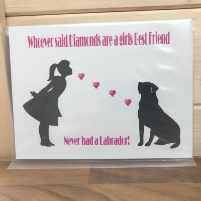 Labrador Novelty Sign, Whoever said diamonds are girls bestfriend...