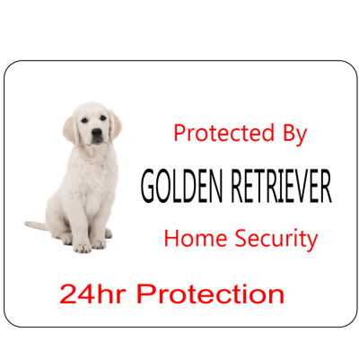 Golden Retriever Security Sign