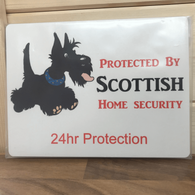 Scottish Terrier Novelty Security Sign